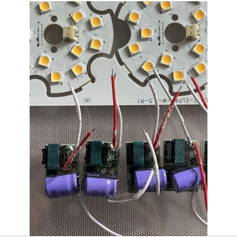 combo bộ 6 mắt led tròn kèm 6 driver