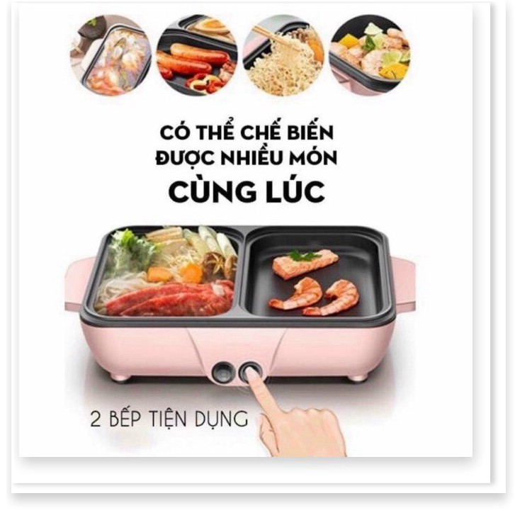 RẺ SỐ 1 SHOPEE LẨU KÈM NƯỚNG MINI 2IN1 - BÁN BUÔN SLL - LẨU HÀN QUỐC - LẨU UYÊN ƯƠNG