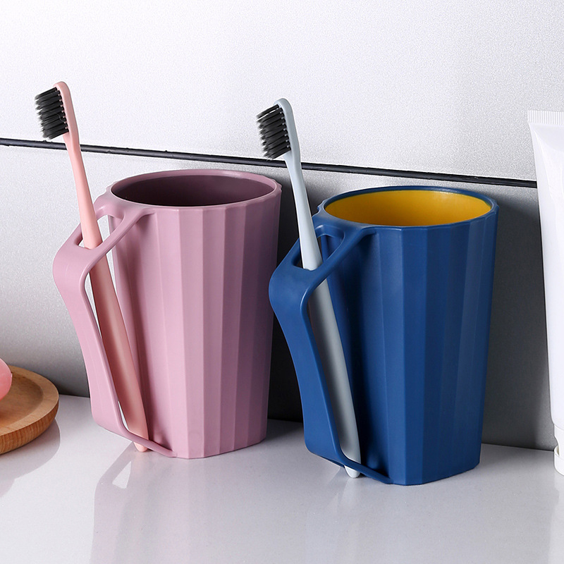 HOMEPLUS Tooth Mug Gia dụng Bàn chải đánh răng Giá đỡ Cốc nước Phụ kiện phòng tắm Phòng tắm Di động Bắc Âu Giá đỡ bàn chải đánh răng bằng nhựa