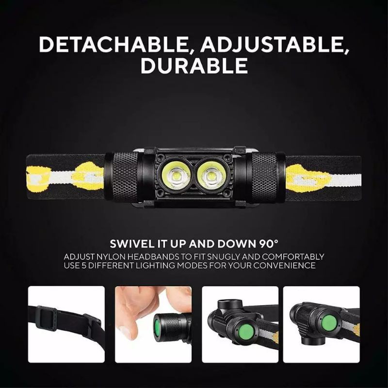 Đèn đeo trán đèn đeo đầu Sofirn D25S SST40 D25L LH251D ánh sáng tự nhiên không loá mắt led kép sạc U