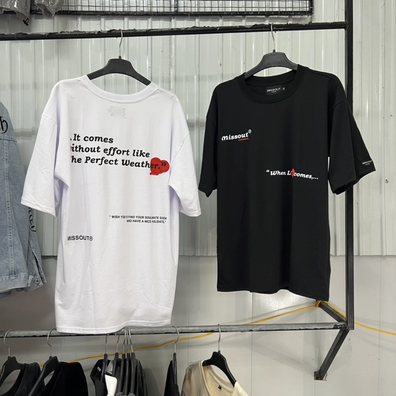 Áo thun unisex nam nữ missout áo đôi phong cách couple hàng cao cấp