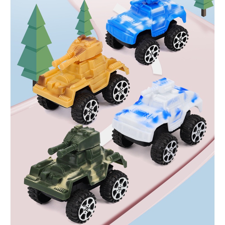 ZHAN QI TOYS Mô hình xe tăng thể thao mini họa tiết rằn ri độc đáo cho bé