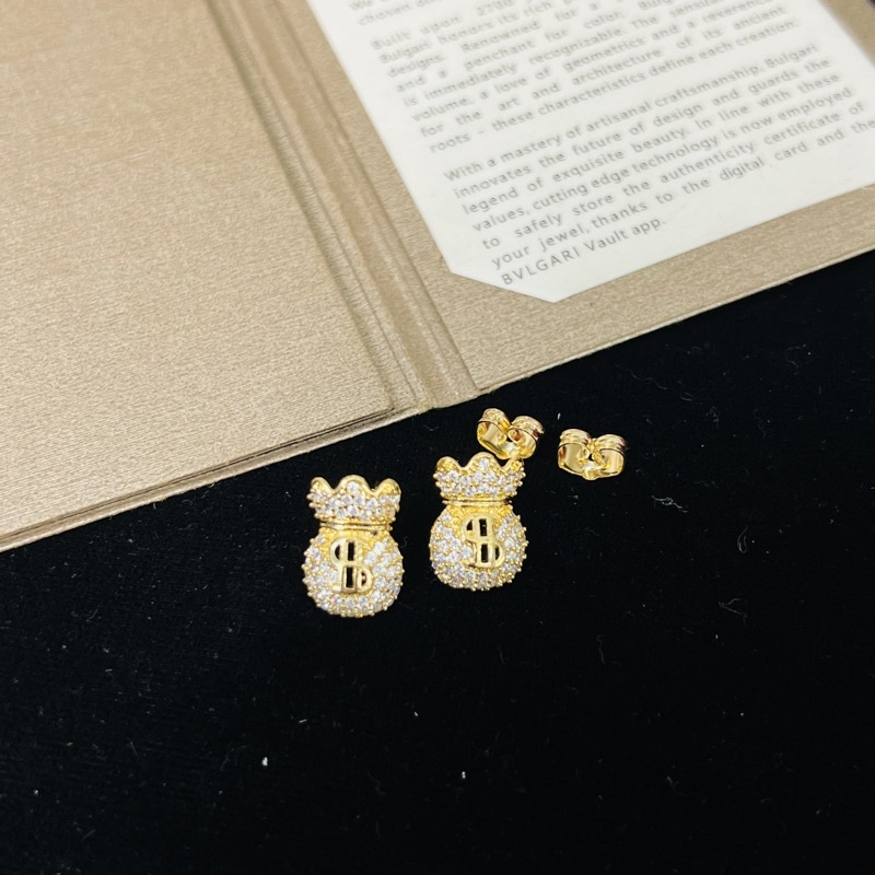 Bông tai hình túi tiền mạ vàng