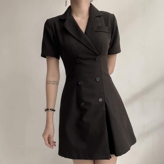 ĐẦM VEST ĐEN KẾT NÚT ( có bigsize )