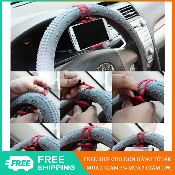 Kẹp điện thoại gắn vô lăng chất liệu nhựa tổng hợp chắc - EL0106