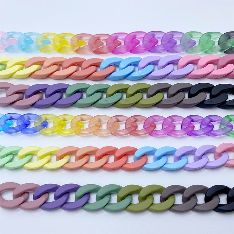 Bộ 10 Phụ Kiện Dây Xích Bằng Nhựa Acrylic Nhiều Màu Sắc Dùng Để Trang Trí Điện Thoại