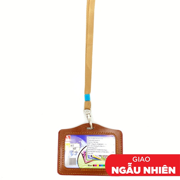 Bảng Tên Ngang Da Dây Lụa - Màu Nâu (Mẫu Màu Giao Ngẫu Nhiên)