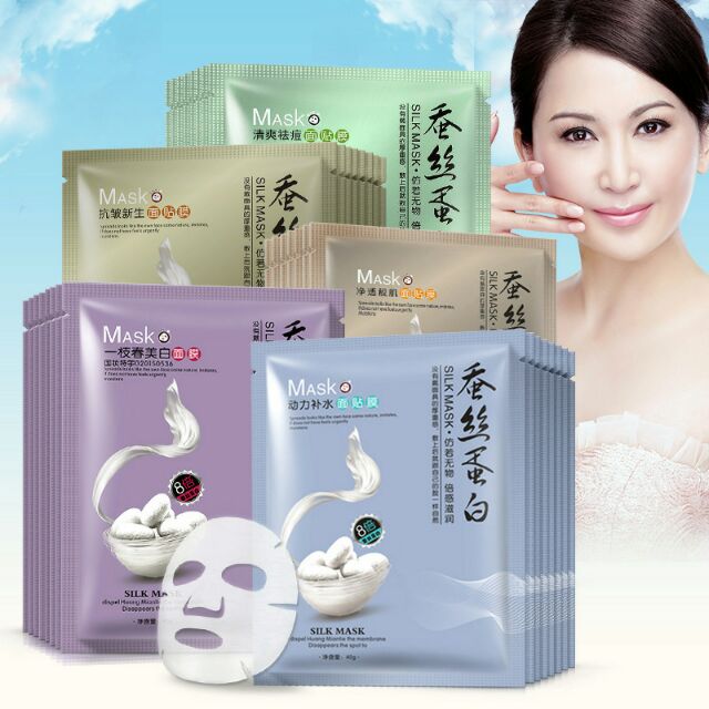 Mặt nạ tơ tằm ONE SPRING SILK MASK nội địa Trung Bioaqua | BigBuy360 - bigbuy360.vn