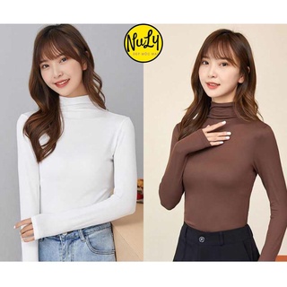 Áo thun nữ dài tay trơn cao cổ giữ nhiệt thu đông phong cách Hàn Quốc (màu ngẫu nhiên) mẫu mới NULY