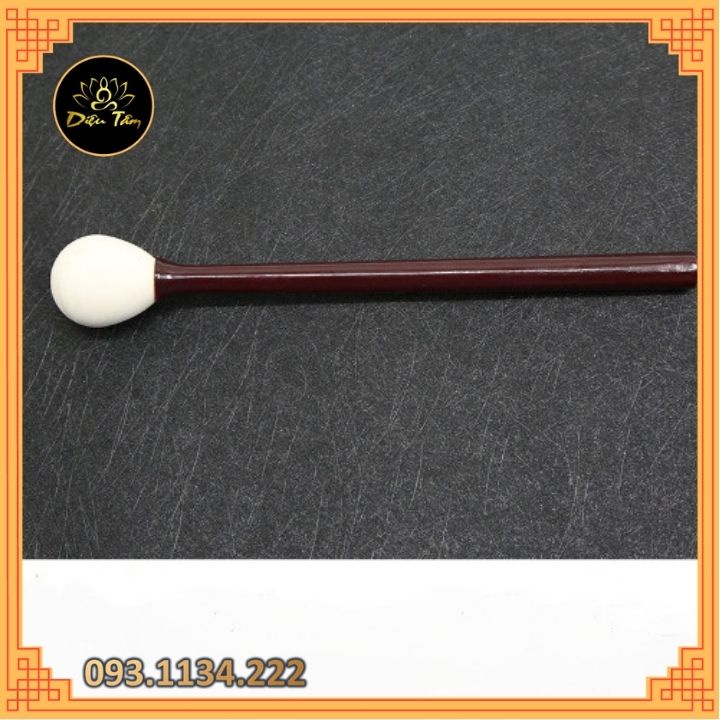 Mõ tụng kinh niệm phật gồm Mõ+dùi+đệm hàng đẹp ĐÀI LOAN gỗ cao cấp size 8inh