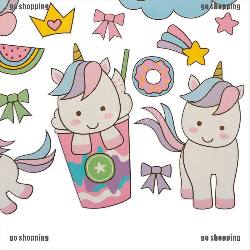 {go shopping}unicorn clothes patches heat transfer stickers diy printing iron on appliques