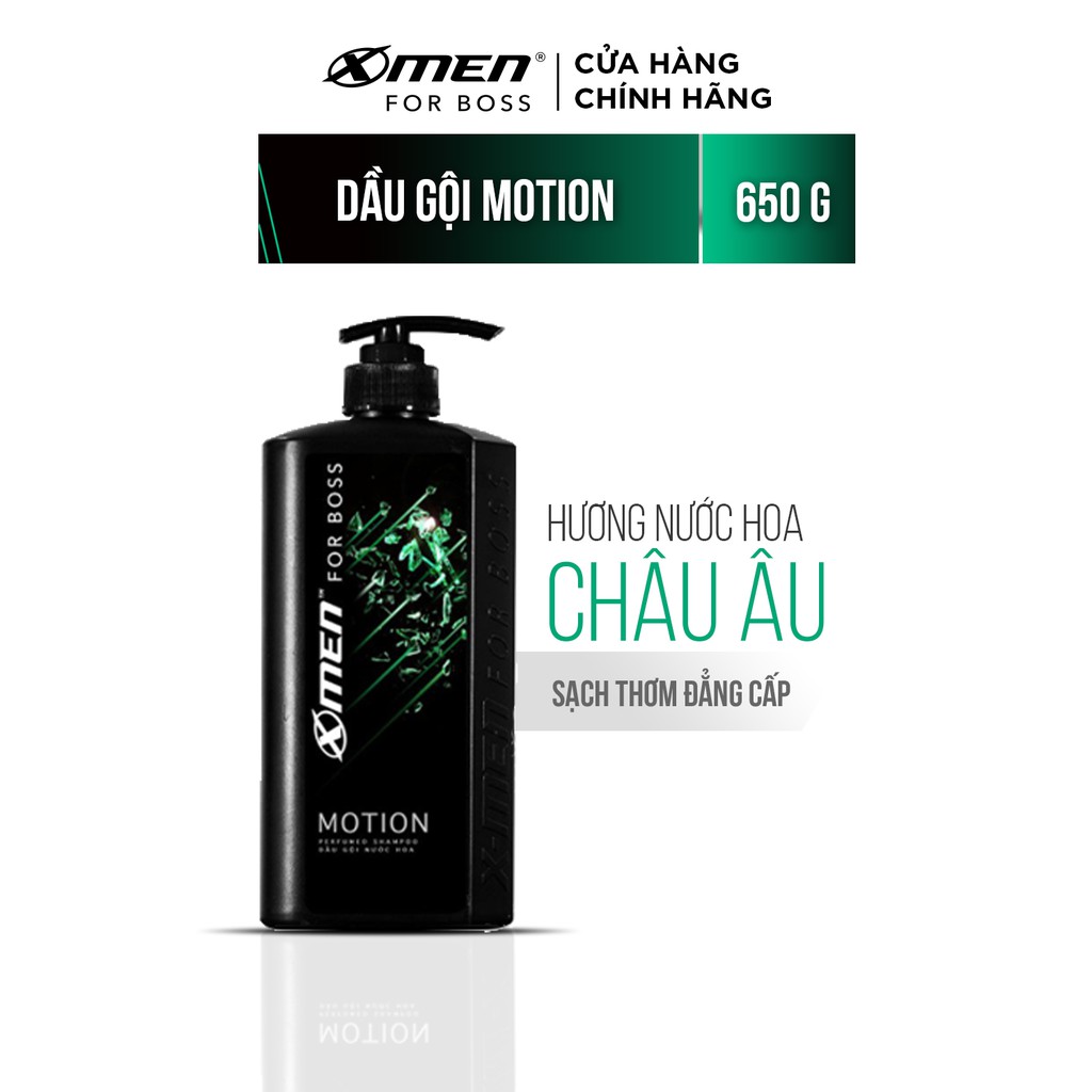 Dầu gội nước hoa X-Men For Boss Motion – Mùi hương năng động phóng khoáng 650g