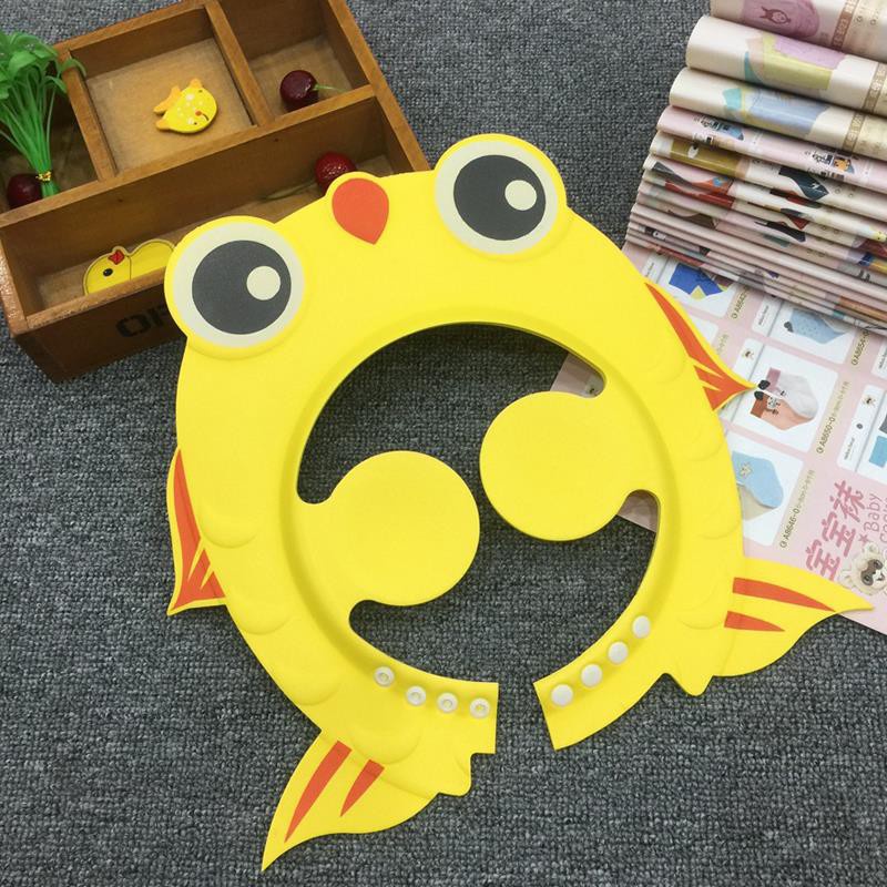 Mũ gội đầu cho bé hình cá chắn nước chắn bọtSHOPEMTRANG07Nón chắn nước cho bé chống nước bắn vào tai