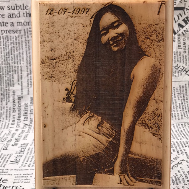 Khung ảnh gỗ laser kỉ niệm, quà tặng