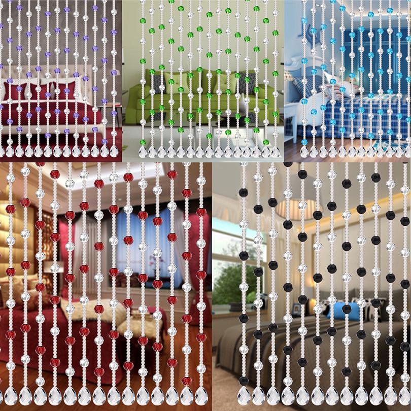 (only) Rèm Cửa Sổ Đính Hạt Pha Lê Cắt Bề Mặt Cắt Bề Mặt Có Mặt Dây Chuyền 1M (Không Bao Gồm Mỗi Hạt)