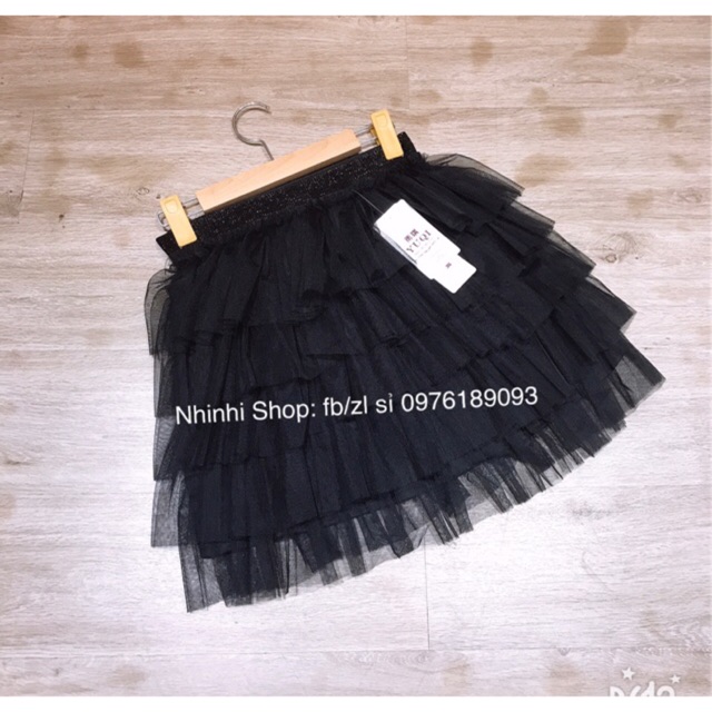 CHÂN VÁY LƯỚI NGẮN TẦNG CV1611 154mc