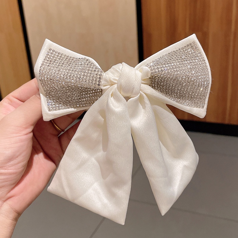 Dây buộc tóc/kẹp hình nơ đính đá lấp lánh phong cách hàn quốc cho nữ