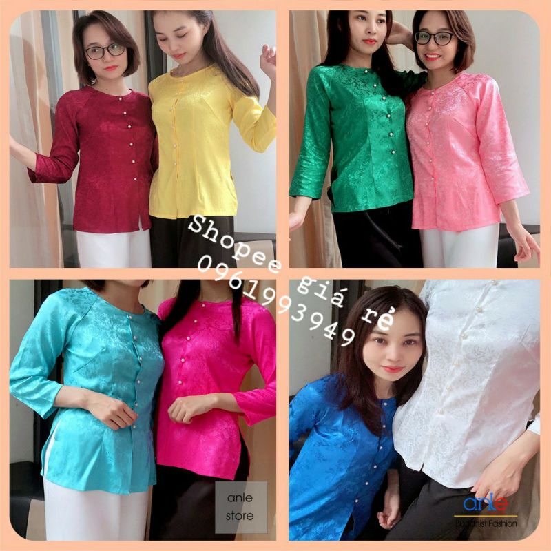 Đồ Lam Đi Chùa- Bộ Bà Ba Gấm- Hàng Cao Cấp Loại 1