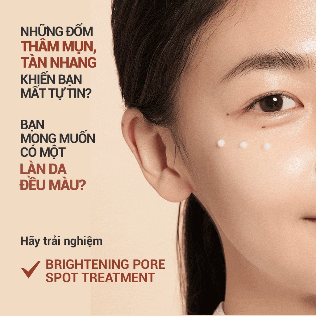 Tinh chất đặc trị dưỡng sáng da 3 trong1 innisfree Brightening Pore Spot Treatment 30ml