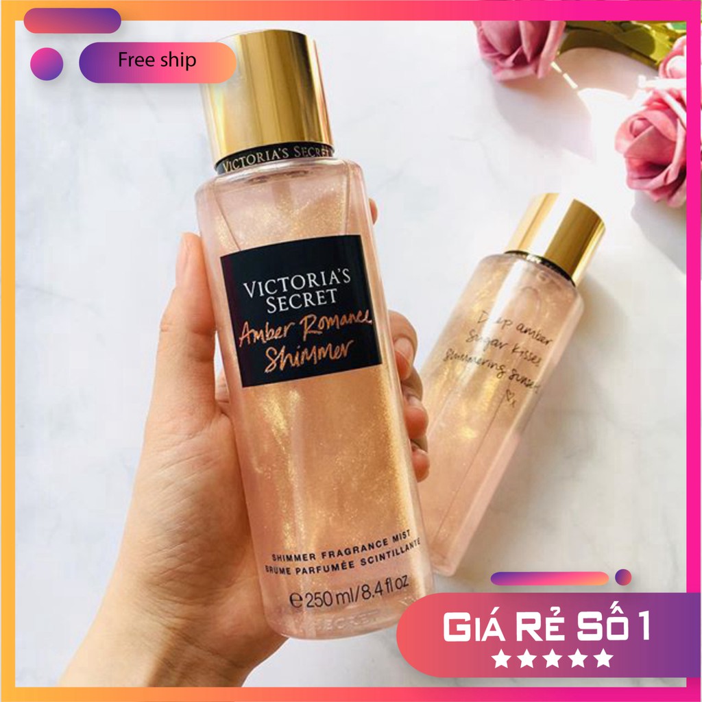 Xịt Thơm Body Mist Victoria’s Secret  AMBER ROMANCE-Xịt Thơm Body Vic - Xịt Thơm Toàn Thân Amber- Hương Thơm Khuyến Rũ | Thế Giới Skin Care