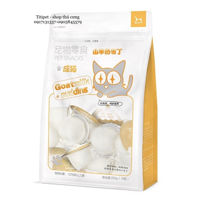 BÁNH PUDDING SỮA DÊ CHO MÈO