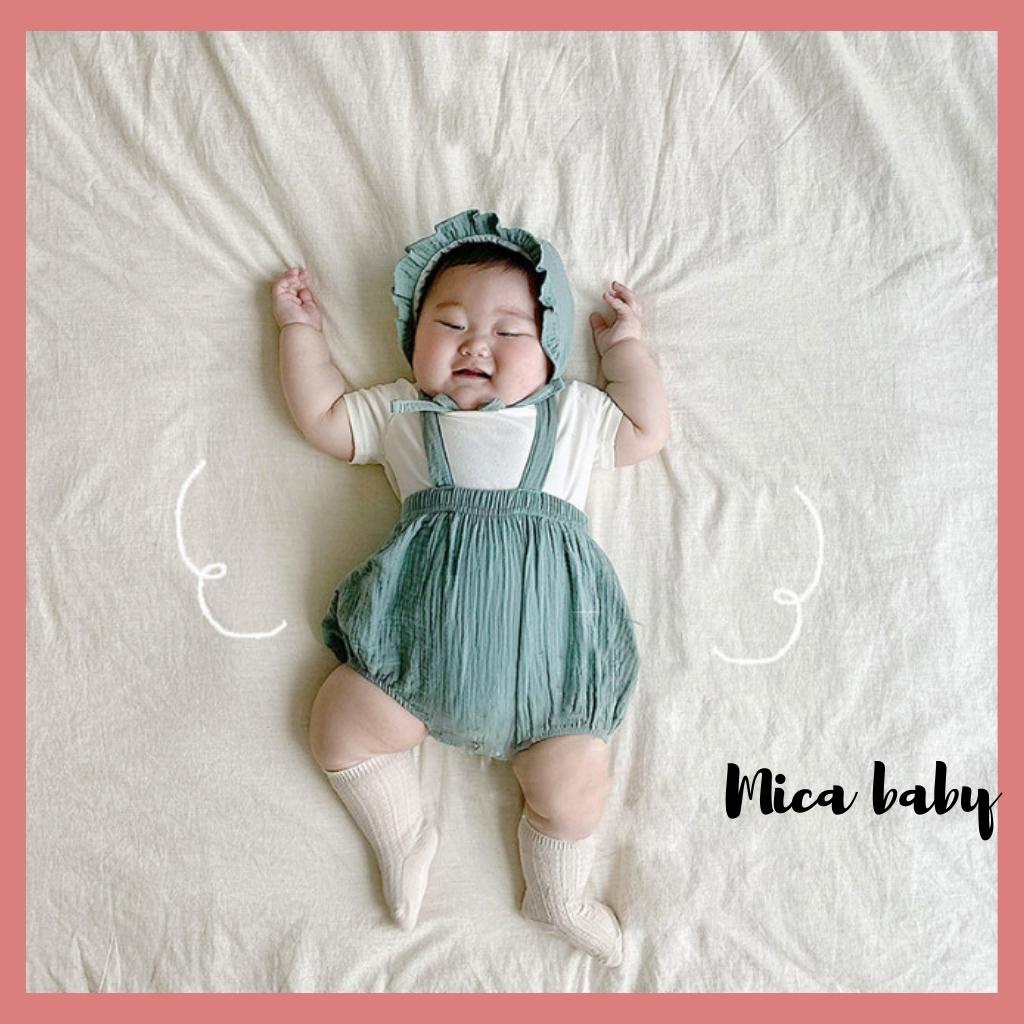 Quần yếm đeo dây, quần boom phong cách hàn quốc xinh xắn cho bé QA33 Mica Baby