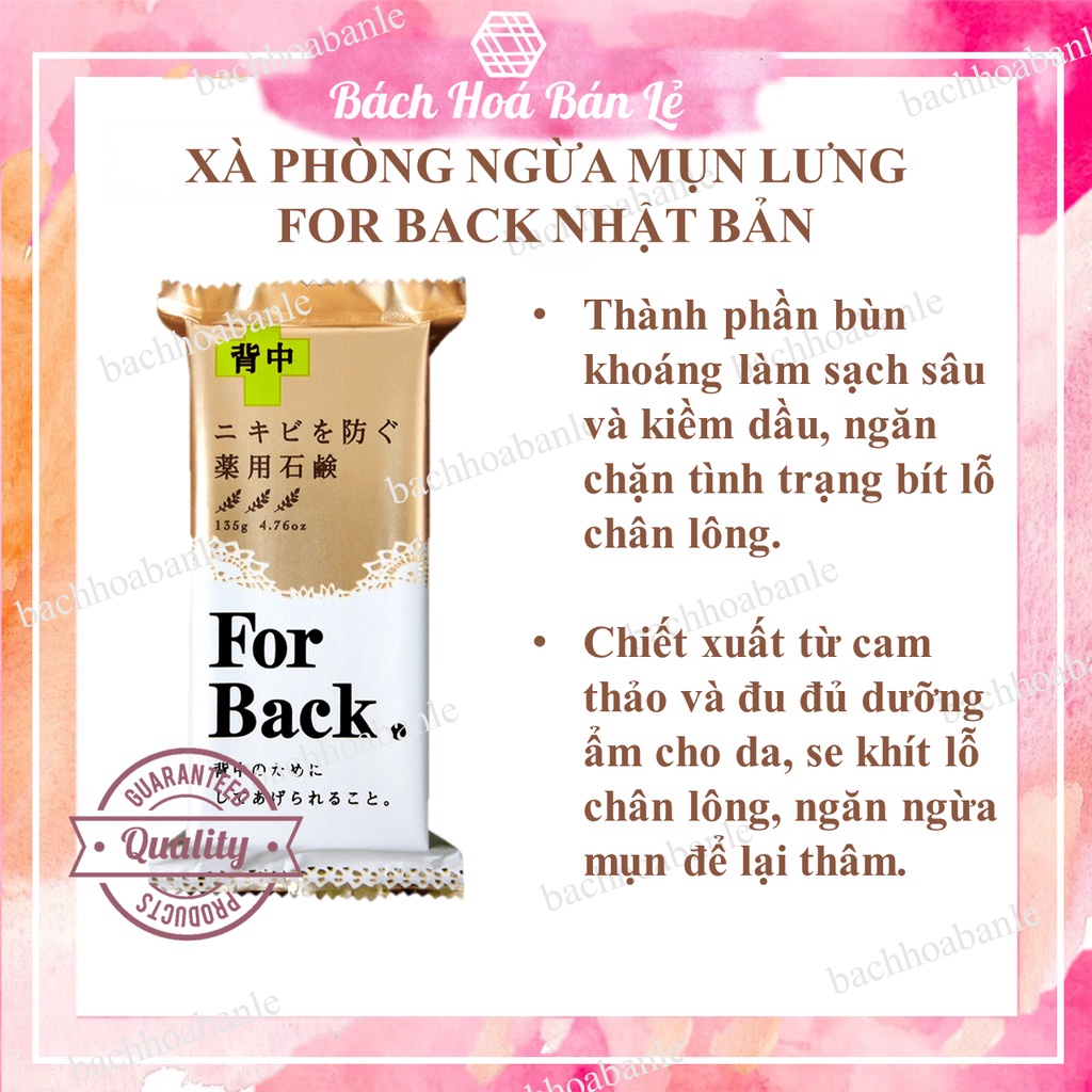 XÀ PHÒNG loại bỏ MỤN LƯNG FOR BACK