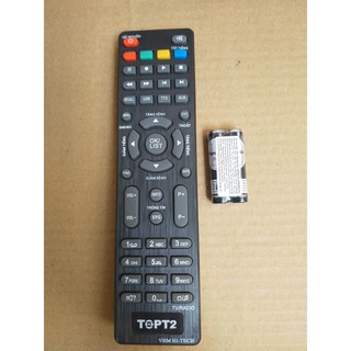 [Tặng kèm 2 Pin 3A] Remote đầu thu TOPT2, TOP T2 , Romote T2 TOP