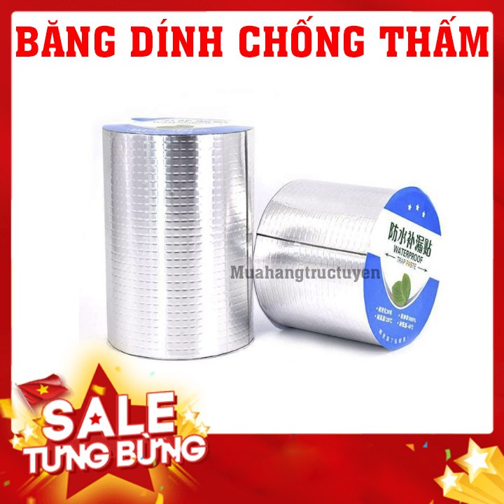 Băng Keo Chống Thấm siêu dính đa năng Size lớn 10cm, Khổ rộng 10cm dài 5m , cho tường, trần nhà, mái tôn, ống nước...