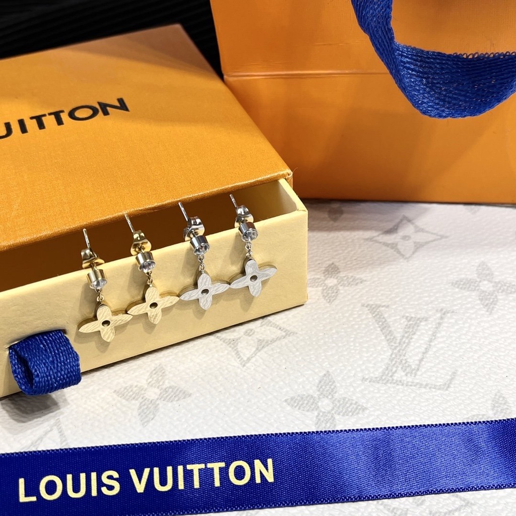 LOUIS VUITTON Bông Tai LV Bằng Thép Titan Thời Trang Cho Nữ