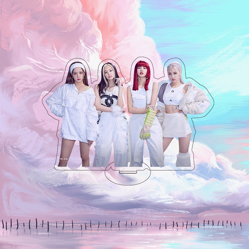 Mô hình trang trí Acrylic in hình nhóm nhạc idol Kpop blackpink kích thước lớn 15cm - BF4