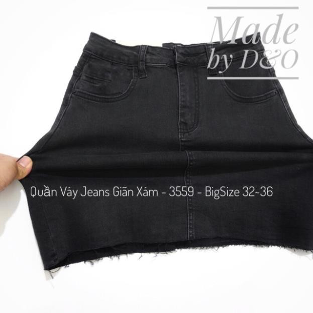 12.12 Xả - Quần Váy Jeans Xám Size Đại - Váy Có Quần Trong - Lưng Cao Qua Rốn / Co Giãn Y88 ' 2021 . ᴬ | BigBuy360 - bigbuy360.vn