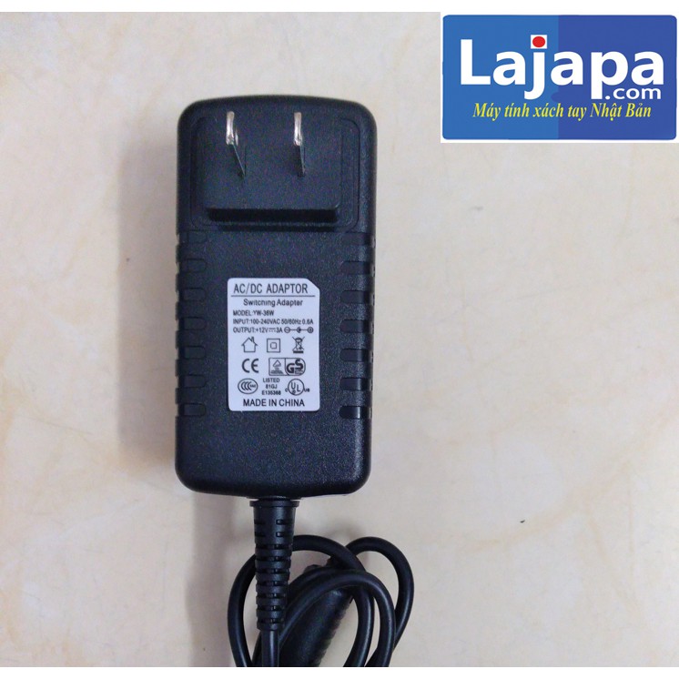 Sạc laptop Fujitsu Q584 Q506 Q555, q507 12V-3A  Đầu kim 3.0X1.1MM  Thay thế cho FMV AC337 Adapter Fujitsu