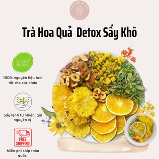 Trà Hoa Quả Detox Sấy Khô Gồm: Cam, Dứa, Táo Đỏ, Hoa Cúc, Cỏ Ngọt Thanh Mát Dưỡng da