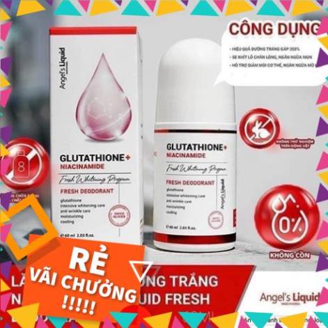 [ Chính Hãng ] Lăn Nách Glutathione, mờ thâm, dưỡng trắng da Angel Liquid Glutathione plus 60ml - Prin.shop