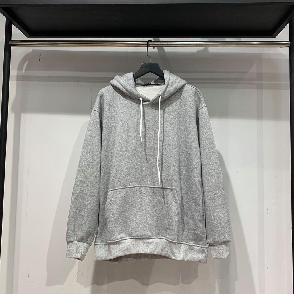 Áo Hoodie Nỉ Bông TRƠN Form Rộng Unisex Nam Nữ Ulzzang