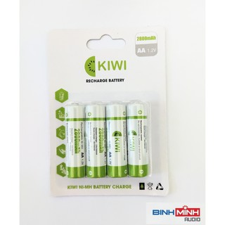 Pin sạc AA Kiwi 2800mAh vỉ 4 viên - hàng chính hãng dùng cho micro, máy ảnh, chuột không dây