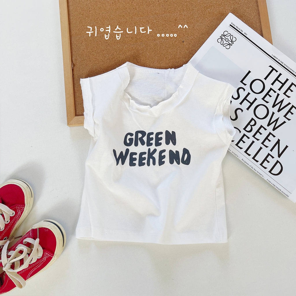 Áo ba lỗ GREEN WEEK, Áo sát nách cho bé chất cotton cực mát từ 7-27kg - LILA KIDS