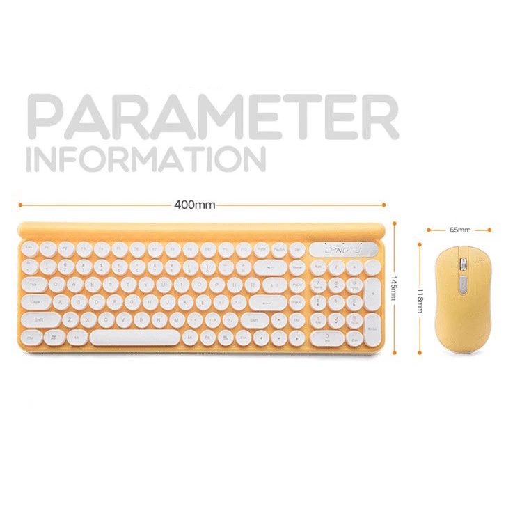 Bộ bàn phím chuột không dây LANGTU LT400 sạc pin dùng cho văn vòng, pc, laptop, tivi