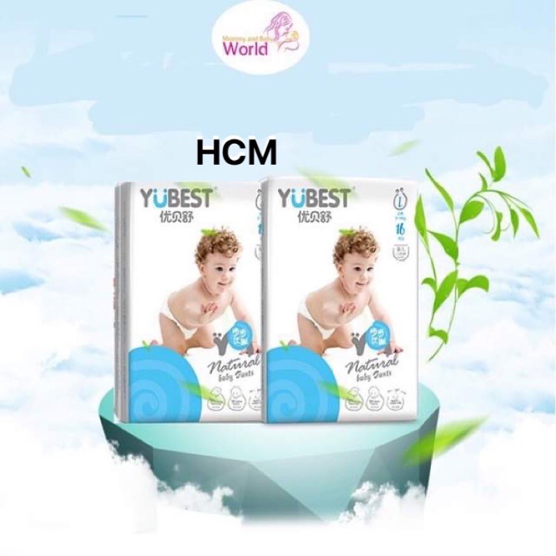 [ HCM] Tã / Bỉm yubest natural dán / quần Size S132, M108, L96, XL84, XXL72, XxXL66