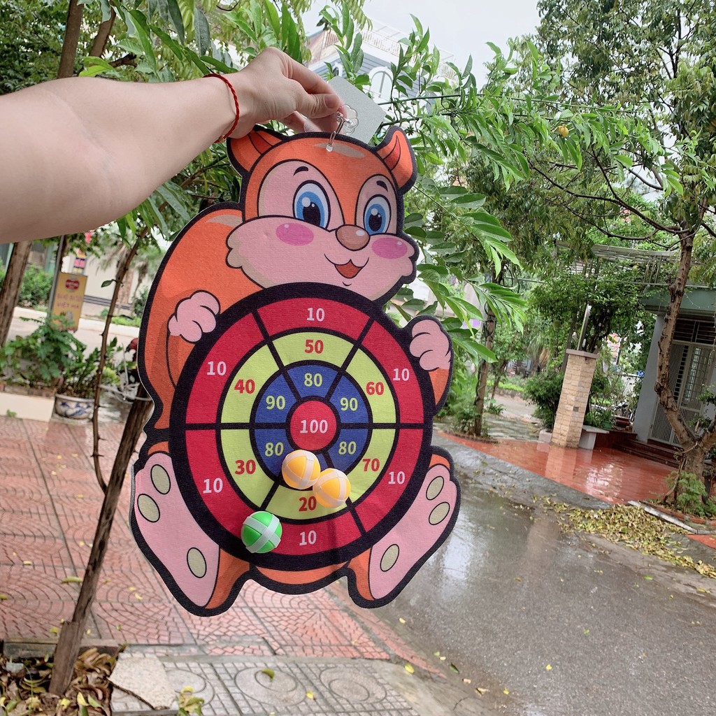 Trò Chơi Bảng Phi Tiêu Ném Bóng Dính Vui Nhộn Giúp Bé Phát Triển Thể Chất Tặng Kèm 3 Bóng An Toàn Cho Bé