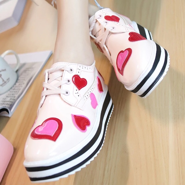 Giày moka tim hồng  cao cấp🔥full box , túi giấy🔥 video ảnh thật | BigBuy360 - bigbuy360.vn