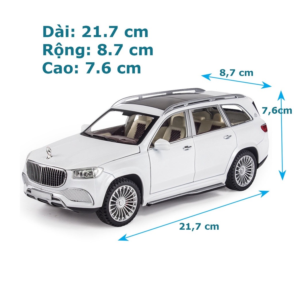 Xe mô hình Mercedes GLS600 tỉ lệ 1:24 hãng Chimei chất liệu kim loại