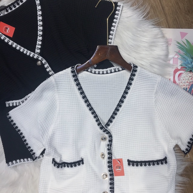 Áo Cardigan Dệt Kim Mỏng, Áo Croptop Cổ Chữ V Lưng Cao Thời Trang Mùa Thu