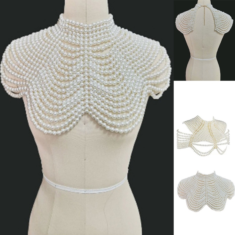 Vòng cổ Bodychain Đính Ngọc Trai Thời Trang Quyến Rũ Cho Nữ