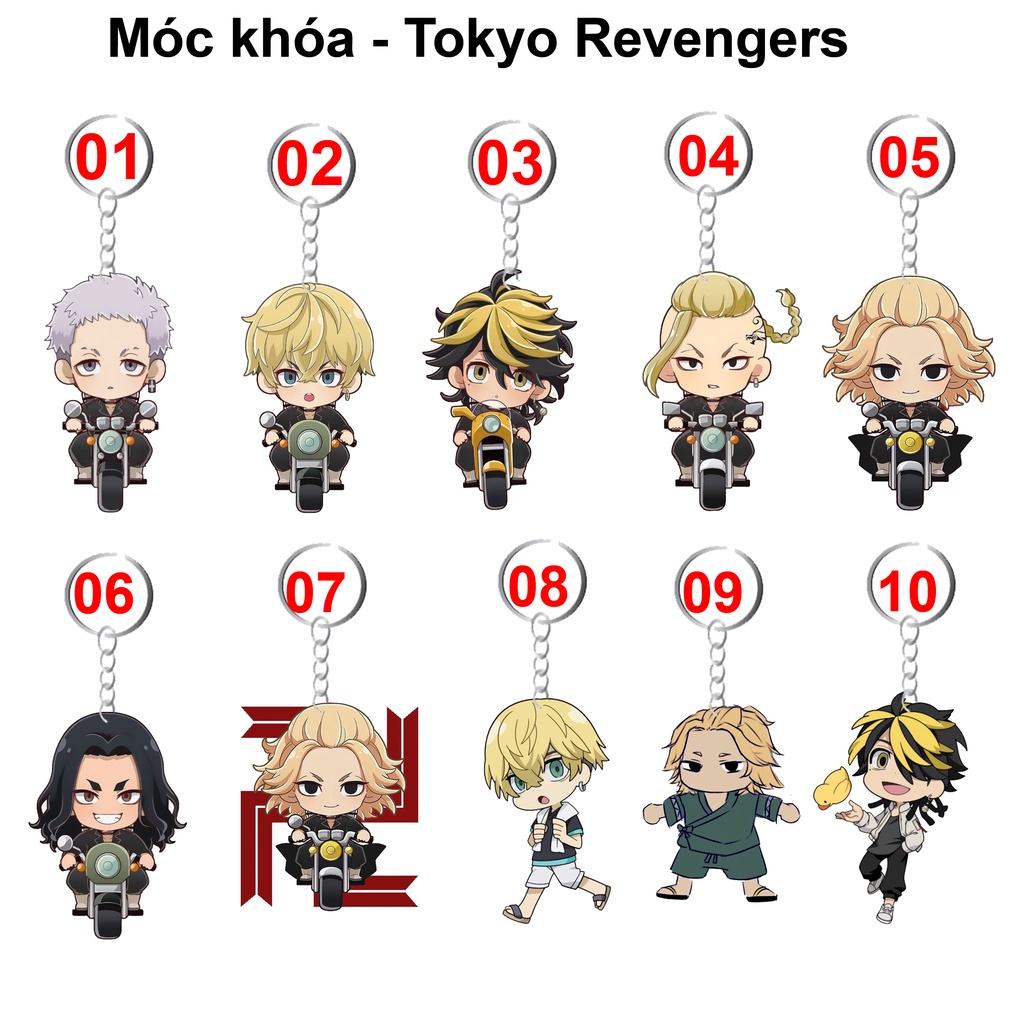 Móc Khóa anime Tokyo Revengers ( Mẫu đi xe máy)