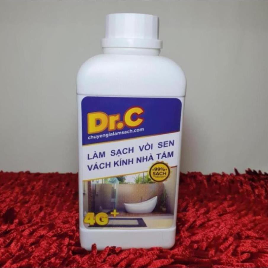 TẨY CẶN CAXI BỒN TẮM, BỒN RỬA MẶT, VÁCH KÍNH DR.C  - 300ML, Vệ Sinh Bề Mặt Và Các Vết Bẩn Đóng Cặn