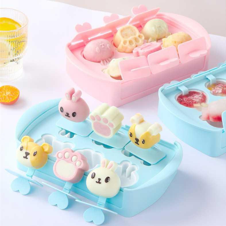 Hàng Sẵn Khuôn Làm Kem Mini Bằng Silicone con vật dễ thương An Toàn Cho Bé【Utah054】