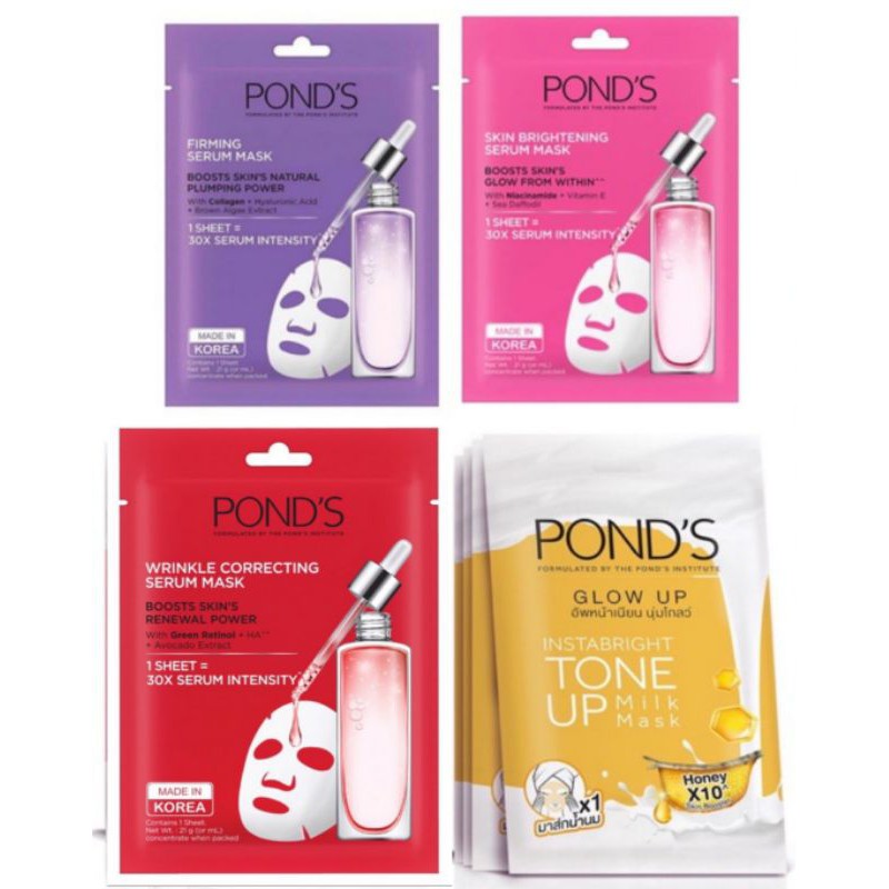 Mặt nạ POND'S nâng tone dưỡng trắng và tinh chất ngăn ngừa lão hóa Pond's Serum Mask 21ml Hàng Hiếm