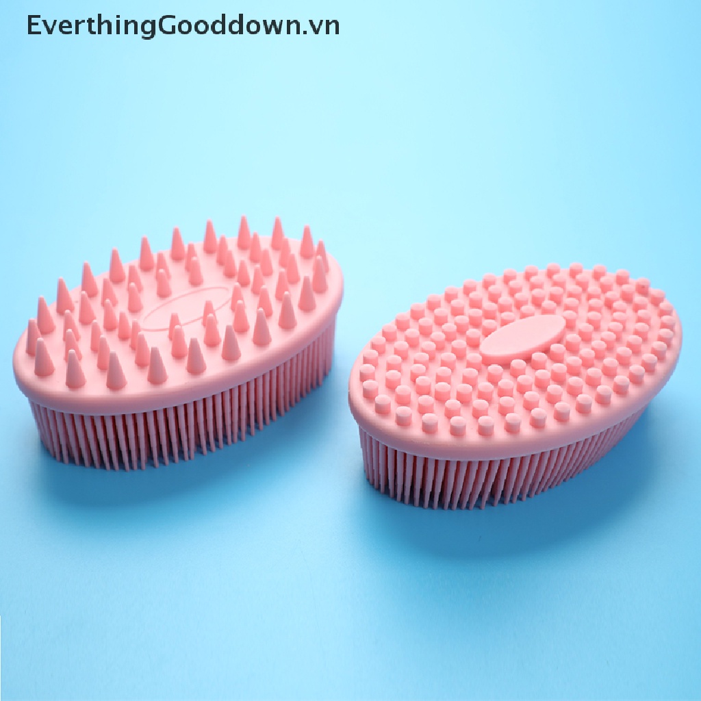 Everthinggooddown Bàn Chải Tắm Chà Lưng Massage Khô Bằng Silicone Cho Bé